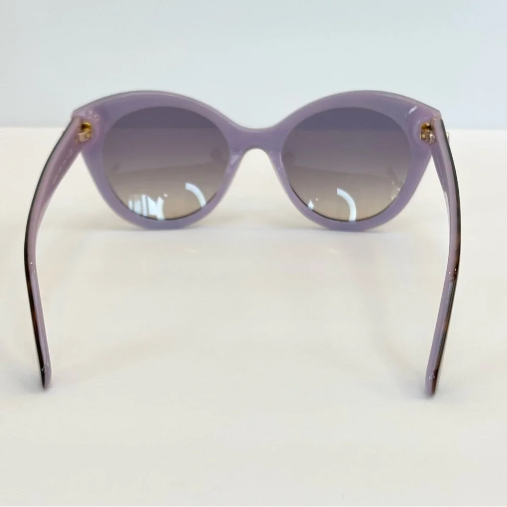 Kate Spade Karleigh/S 51mm Cat Eye Tortoise Sunglasses Havana/Plum New with case